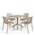 Τραπεζαρία Zoi Groovy pakoworld σετ 5τεμ cappuccino PP 80x80x74εκ |  Σετ τραπεζαρία κήπου στο espiti