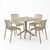 Τραπεζαρία Zoi Groovy pakoworld σετ 5τεμ cappuccino PP 80x80x74εκ |  Σετ τραπεζαρία κήπου στο espiti