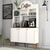 Stewehome Μποέμ Γωνιά με Ράφια και Ντουλάπια Κρέμ 120x35x203 cm 858880 |  Σετ Κουζίνες στο espiti