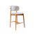 Stewehome Polo σκαμπό μπαρ δρυς με εκρού ύφασμα 55x54x105 cm 740912 |  Σκαμπώ μπαρ στο espiti