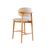 Stewehome Polo σκαμπό μπαρ δρυς με εκρού ύφασμα 55x54x105 cm 740912 |  Σκαμπώ μπαρ στο espiti