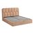 Κρεβάτι διπλό Sectra pakoworld terracotta μπουκλέ ύφασμα 160x200εκ |  Κρεβάτια στο espiti