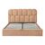 Κρεβάτι διπλό Sectra pakoworld terracotta μπουκλέ ύφασμα 160x200εκ |  Κρεβάτια στο espiti