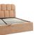 Κρεβάτι διπλό Sectra pakoworld terracotta μπουκλέ ύφασμα 160x200εκ |  Κρεβάτια στο espiti