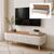 Έπιπλο τηλεόρασης Luno Megapap ύφασμα teddy χρώμα λευκό - pine oak 120x30x45εκ. |  Έπιπλα τηλεόρασης στο espiti