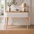 Κονσόλα Luno Megapap ύφασμα teddy χρώμα λευκό - pine oak 90x30x90εκ. |  Συρταριέρες -Κονσόλες στο espiti