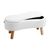 Stewehome Πουφ &amp; Παγκάκι με Ξύλινα Πόδια Κομψό Design λευκό 85x15x41 cm 418475 |  Πουφ στο espiti