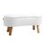 Stewehome Πουφ &amp; Παγκάκι με Ξύλινα Πόδια Κομψό Design λευκό 85x15x41 cm 418475 |  Πουφ στο espiti