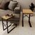 Stewehome Ζιγκόν τραπεζάκια 3 τμχ μεταλλικά και ξύλινα δρυς 45x45 cm 965562 |  Τραπεζάκια βοηθητικά στο espiti