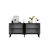 Stewehome Κονσόλα Ανθρακί Καρυδί Ασημί 150x40x80 cm 335902 |  Βιτρίνες - Έπιπλα εισόδου στο espiti