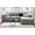 Stewehome Zeus Γκρι Γωνιακός Καναπές 260x177x177 cm 381743 |  Καναπέδες γωνιακοί στο espiti