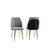 Stewehome Καρέκλα Dual Babyface Γκρι με Χρυσά Πόδια 44x45x105 cm 533600 |  Καρέκλες στο espiti