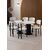 Stewehome Σετ Τραπεζαρίας Bohem Μάρμαρο Λευκό Μαύρο 170x90x75 cm 985068 |  Σετ τραπεζαρίες στο espiti