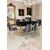 Stewehome Σετ Τραπεζαρίας 6 Ατόμων Kelebek MDF Μαύρο 132x80x75 cm 251333 |  Σετ τραπεζαρίες στο espiti
