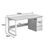 Γραφείο Salto pakoworld με συρταριέρα-MDF γκρι-λευκό 120x48x74εκ |  Γραφεία στο espiti
