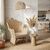 Πολυθρόνα Fragia Inart με μπεζ μαξιλάρι-φυσικό rattan 85x96x120εκ |  Πολυθρόνες κήπου στο espiti