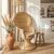 Πολυθρόνα Rea Inart με μπεζ μαξιλάρι-φυσικό rattan 92x75x140εκ |  Πολυθρόνες κήπου στο espiti