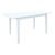 Tραπέζι επεκτεινόμενο Mabor pakoworld ξύλο σε λευκή απόχρωση 120-150x80x73,8εκ |  Τραπέζια στο espiti