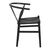 Καρέκλα Wishbone pakoworld rubberwood-σχοινί σε μαύρη απόχρωση 53.5x57x74εκ |  Καρέκλες στο espiti