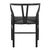 Καρέκλα Wishbone pakoworld rubberwood-σχοινί σε μαύρη απόχρωση 53.5x57x74εκ |  Καρέκλες στο espiti