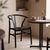 Καρέκλα Wishbone pakoworld rubberwood-σχοινί σε μαύρη απόχρωση 53.5x57x74εκ |  Καρέκλες στο espiti