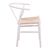 Καρέκλα Wishbone pakoworld rubberwood-σχοινί σε λευκή απόχρωση 53.5x57x74εκ |  Καρέκλες στο espiti