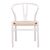 Καρέκλα Wishbone pakoworld rubberwood-σχοινί σε λευκή απόχρωση 53.5x57x74εκ |  Καρέκλες στο espiti
