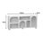 Μπουφές Emersi pakoworld με ράφια mdf σε λευκή απόχρωση 164x34x76εκ |  Μπουφέδες στο espiti