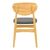 Καρέκλα Cardith pakoworld rubberwood-plywood σε φυσική απόχρωση-pu μαύρο 48x51x78εκ |  Καρέκλες στο espiti