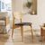Καρέκλα Cardith pakoworld rubberwood-plywood σε φυσική απόχρωση-pu μαύρο 48x51x78εκ |  Καρέκλες στο espiti