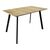 Τραπέζι Squaro pakoworld sonoma mdf με μαύρα μεταλλικά πόδια 120x70x75εκ |  Τραπέζια στο espiti