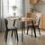 Τραπέζι Squaro pakoworld sonoma mdf με μαύρα μεταλλικά πόδια 80x80x75εκ |  Τραπέζια στο espiti