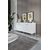 Stewehome Κονσόλα mdf με μεμβράνη και πόρτες 160x40x84 cm 517055 |  Βιτρίνες - Έπιπλα εισόδου στο espiti