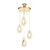 Stewehome Μοντέρνο ακρυλικό φωτιστικό οροφής με 4 λάμπες led και ρύθμιση φωτεινότητας με τηλεχειριστήριο για σαλόνι Χρυσό 257013 |  Οροφής στο espiti