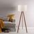 Stewehome Φωτιστικό δαπέδου από mdf στρογγυλό Μπεζ 257751 |  Δαπέδου στο espiti