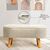 Stewehome Πουφ &amp; Παγκάκι με Ξύλινα Πόδια Κομψό Design λευκό 85x15x41 cm 418475 |  Πουφ στο espiti