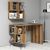 Stewehome Γραφείο μελέτης με ράφι τοίχου Δρυς 120x60x79 cm 949818 |  Γραφεία στο espiti