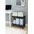 Stewehome Πλαστική βιβλιοθήκη με 2 ράφια για διακόσμηση και αποθήκευση Μαύρο 55x30x53 cm 100421 |  Βιβλιοθήκες στο espiti