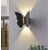 Stewehome Μοντέρνα Απλίκ Πεταλούδα Led IP65 Μαύρη Γόβδη Ημέρας 14x16 cm 110711 |  Απλίκες στο espiti