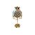 Stewehome Κλασικό αμπαζούρ με βελούδινο κάλυμμα και μεταλλική βάση με διακοσμητικά λουλούδια 50x25x46 cm 64313770 |  Επιτραπέζια στο espiti