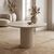 Τραπέζι Hazar Megapap Mdf χρώμα travertine - sandstone Ø119,5x76εκ. |  Τραπέζια στο espiti
