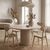 Τραπέζι Hazar Megapap Mdf χρώμα travertine - sandstone Ø119,5x76εκ. |  Τραπέζια στο espiti