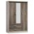 Ντουλάπα ρούχων τρίφυλλη OLYMPUS pakoworld χρώμα castillo-toro 120x57x183εκ |  Ντουλάπες ρούχων στο espiti