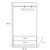 Ντουλάπα ρούχων δίφυλλη OLYMPUS pakoworld χρώμα wenge 81x57x183εκ |  Ντουλάπες ρούχων στο espiti