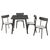 Tραπεζαρία Benson - Toto pakoworld σετ 5τμχ rustic grey - ύφασμα grey 80x80x75εκ |  Σετ τραπεζαρίες στο espiti