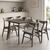 Tραπεζαρία Benson - Orlean pakoworld σετ 5τμχ rustic grey-ύφασμα γκρι 120x75x75εκ |  Σετ τραπεζαρίες στο espiti