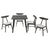 Tραπεζαρία Benson - Orlean pakoworld σετ 5τμχ rustic grey - ύφασμα γκρι 80x80x75εκ |  Σετ τραπεζαρίες στο espiti