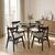 Tραπεζαρία Benson - Orlean pakoworld σετ 5τμχ rustic grey - ύφασμα γκρι 80x80x75εκ |  Σετ τραπεζαρίες στο espiti