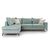 Γωνιακός καναπές δεξιά γωνία Romantic pakoworld ύφασμα Ciel-Cream 290x235x95εκ |  Καναπέδες γωνιακοί στο espiti