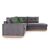Γωνιακός καναπές αριστερή γωνία Boston pakoworld ύφασμα ανθρακί-κυπαρισσί 280x225x90εκ |  Καναπέδες γωνιακοί στο espiti